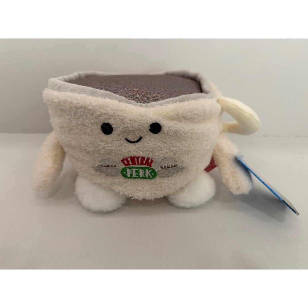 BumBumz Plush Friends Central Perk Mug 7.5" Cream Sherpa Coffee Cup NWT BBZ8-448